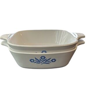 Corningware Blue Cornflower Set of 2 Vintage